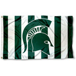 Sewing Concepts Michigan State Spartans Flag 3'x5' Vertical Strips w/Spartan Logo
