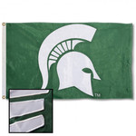 Sewing Concepts Michigan State Spartans Flag 3'x5' Applique Green w/White Spartan