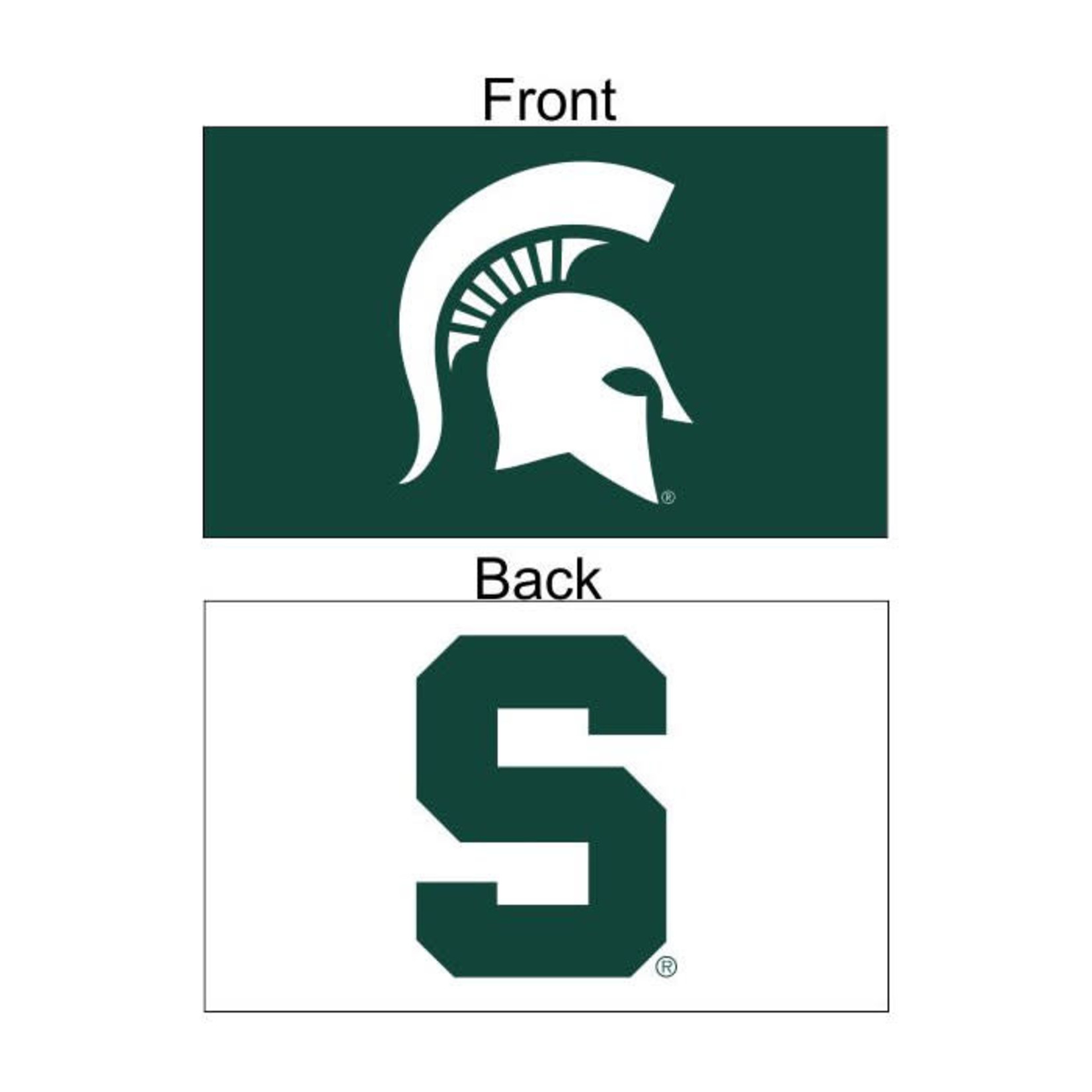 Sewing Concepts NCAA Michigan State University  Flag 3'x5' Double Sided