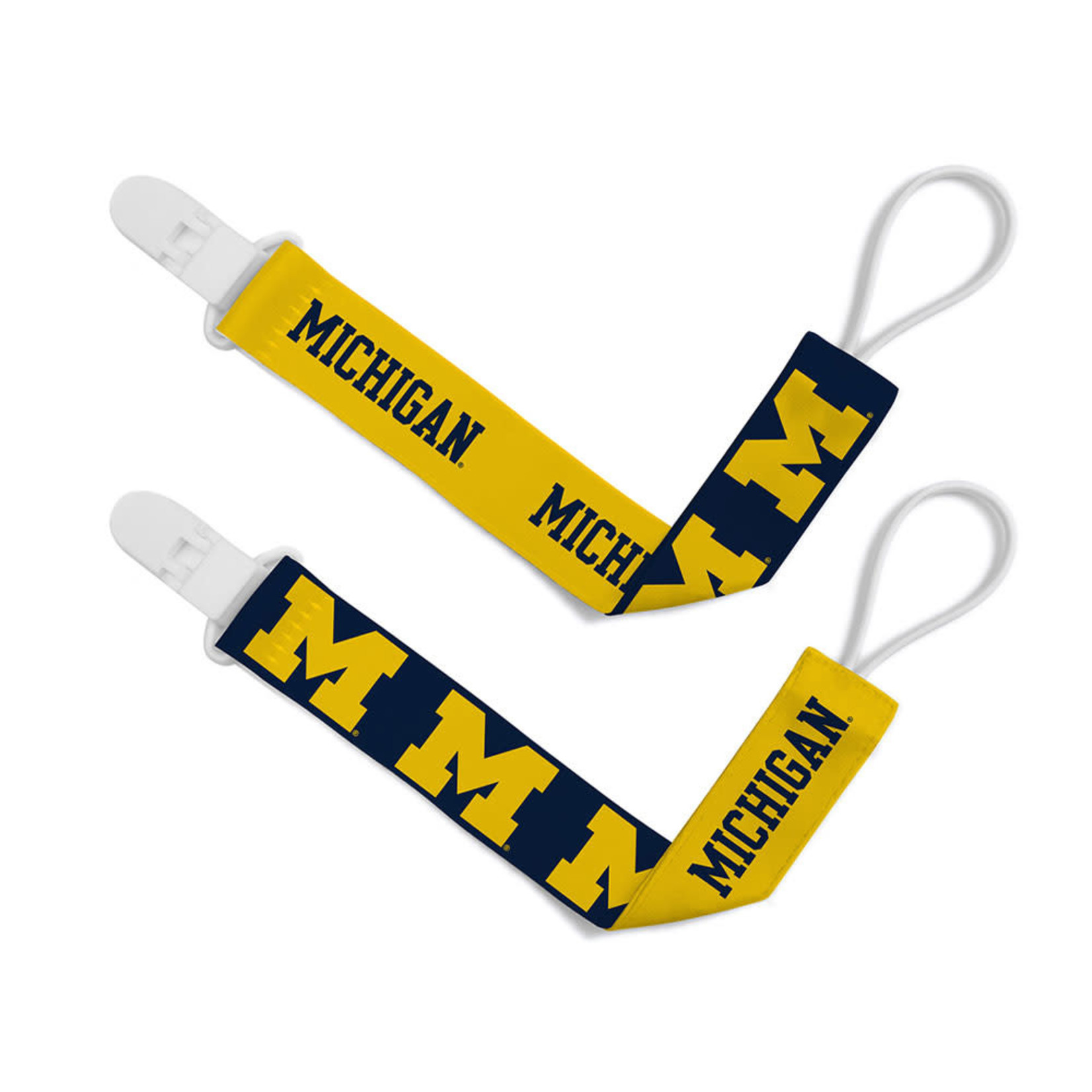Baby Fanatic NCAA Michigan Wolverines Baby Pacifier Set 2-Pack