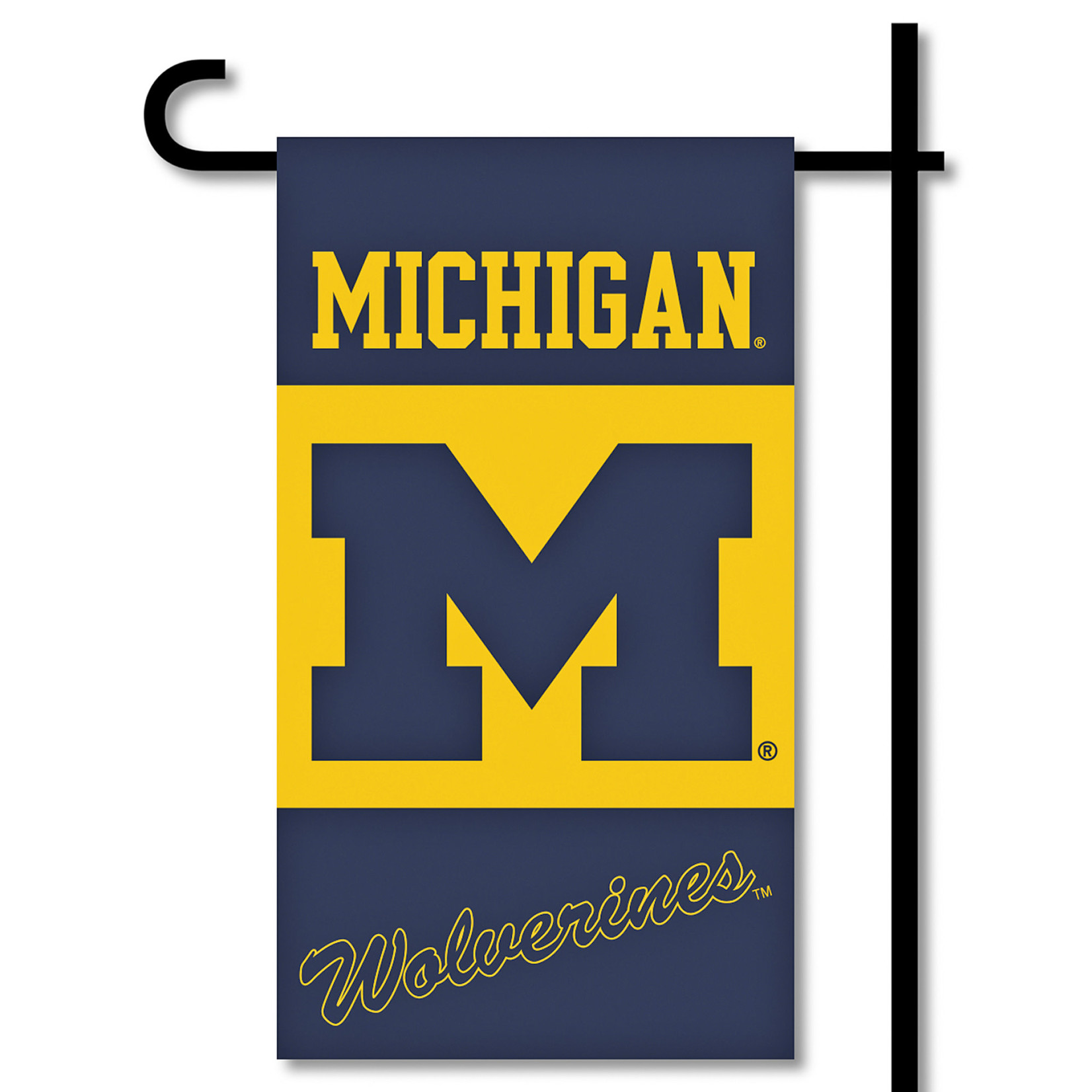 BSI NCAA Michigan Wolverines Mini Garden Flag w/Pole