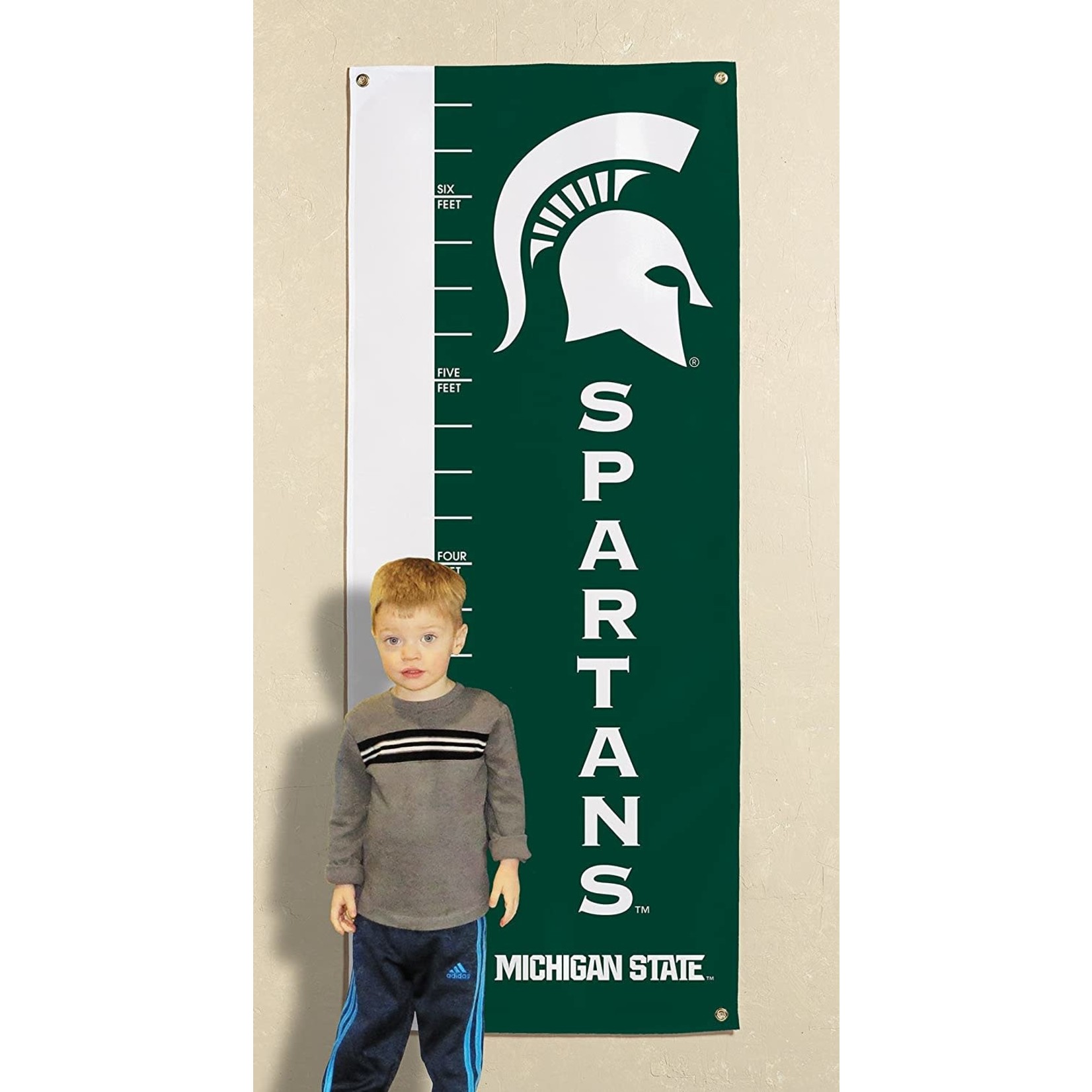 BSI NCAA Michigan State Spartans Growth Chart Banner, Green