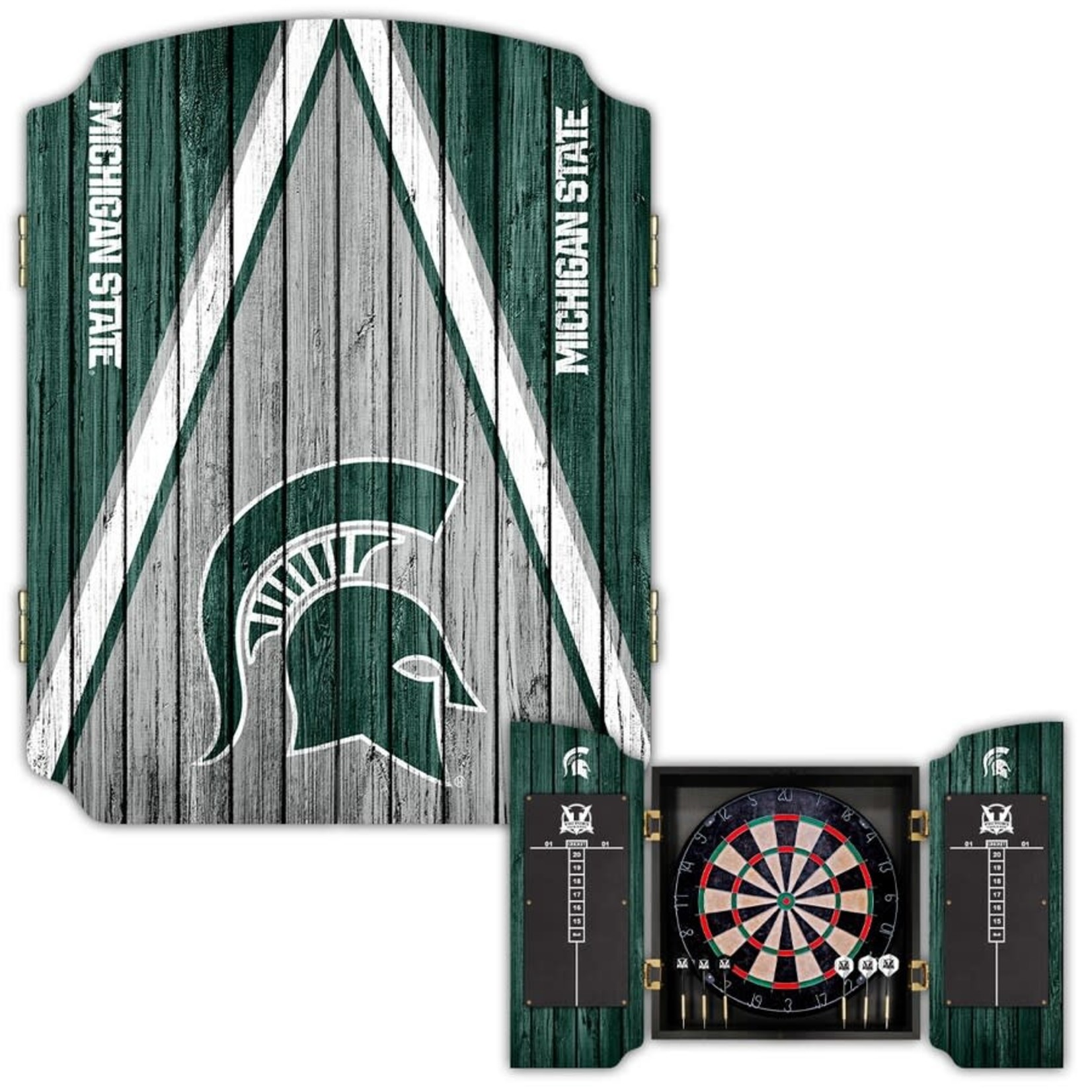 Victory Tailgate NCAA Michigan State Spartans Dartboard Cabinet