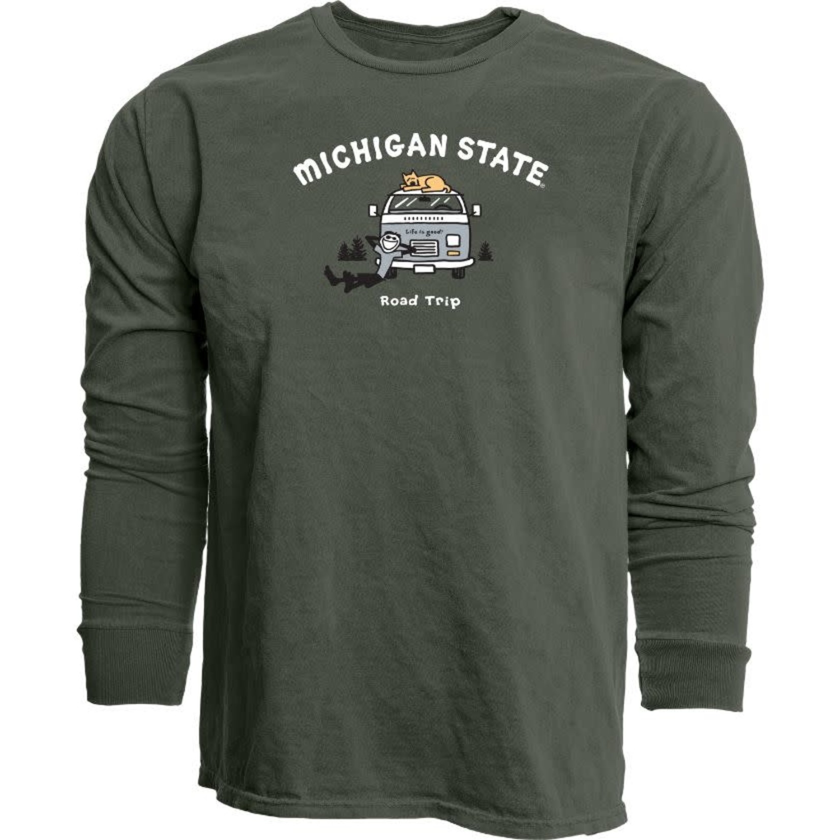Blue 84 NCAA Michigan State University  Mens Tee Shirt LIG Long Sleeve Jake Van