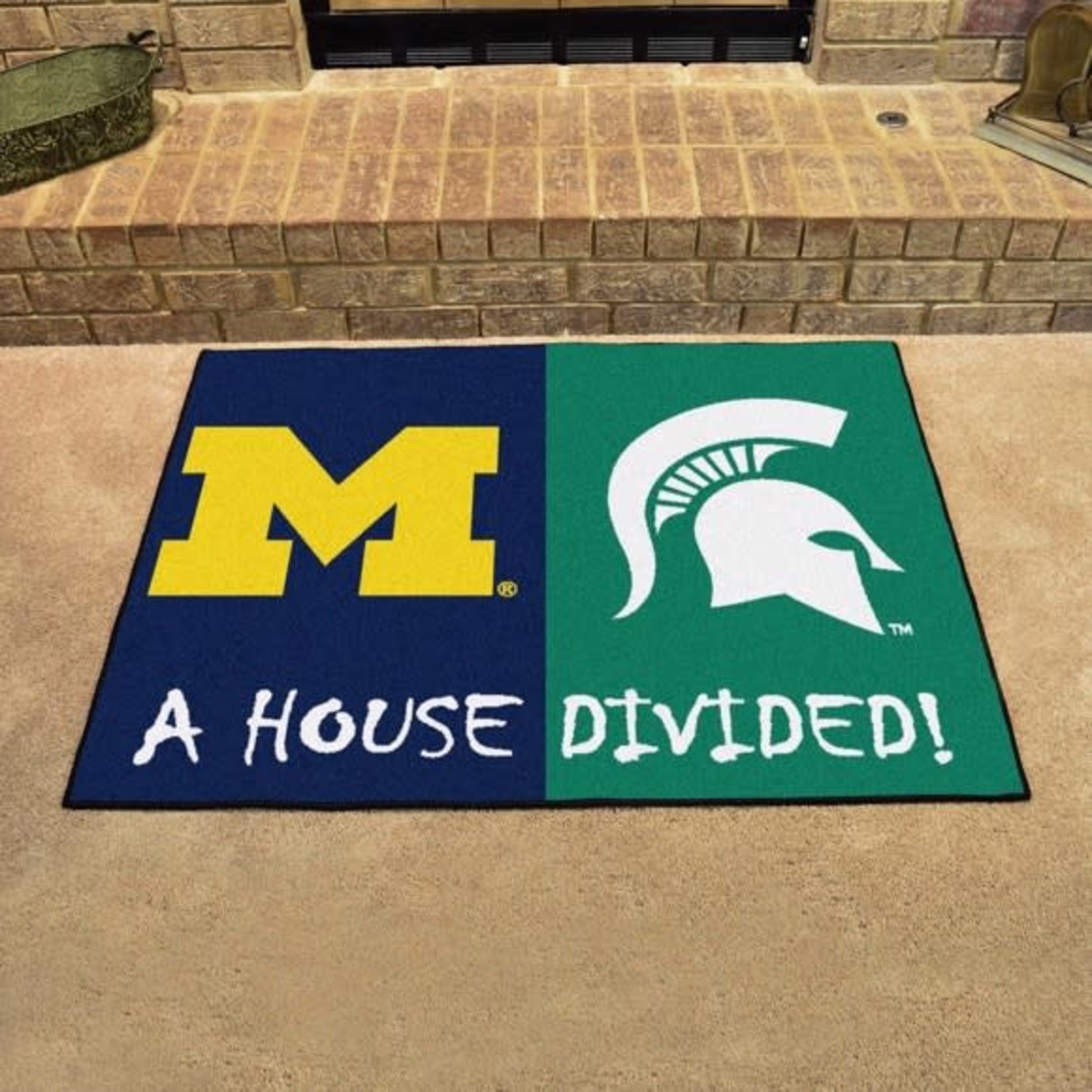 NCAA House Divided Rugs Michigan / Michigan State House Divided House Divided Mat