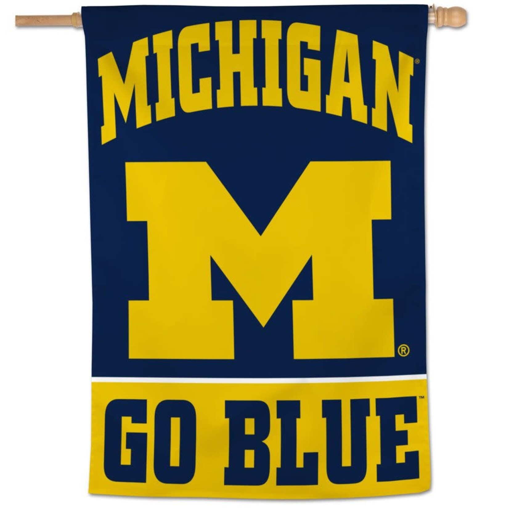 Wincraft NCAA Michigan Wolverines Banner 28''x40'' Go Blue Slogan Vertical