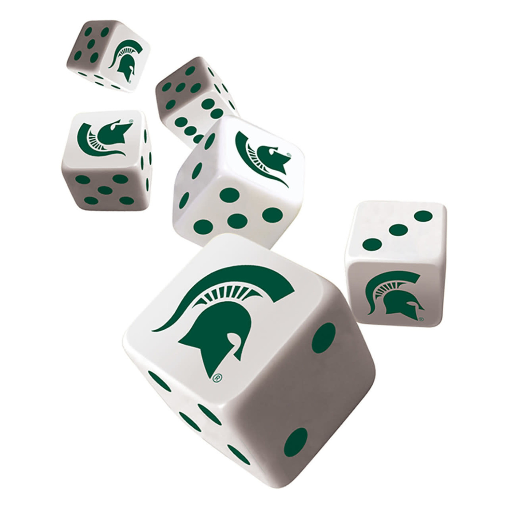 MasterPieces NCAA Michigan State Spartans 6 Piece D6 Gaming Dice Set