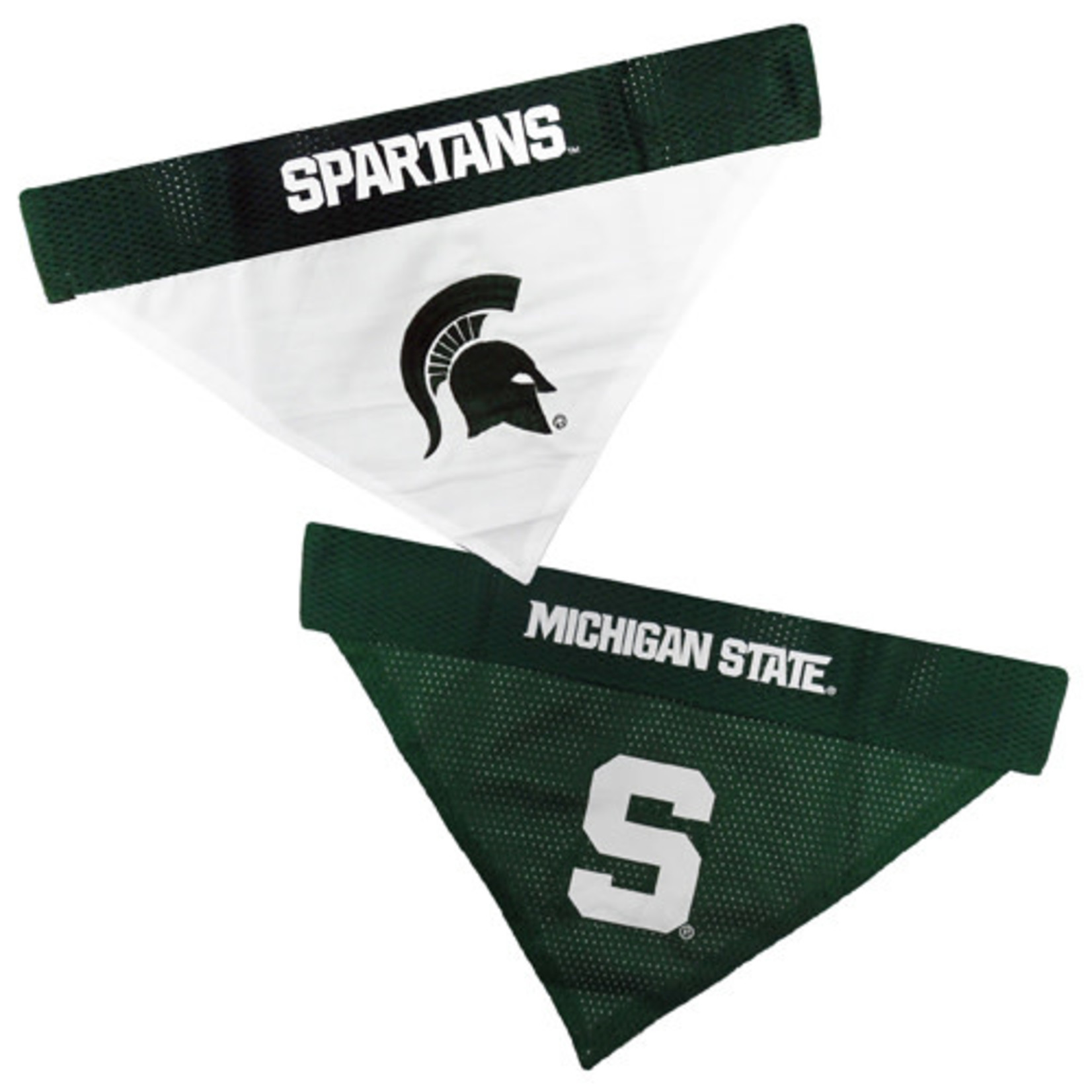 Pets First Inc NCAA Michigan State Spartans Home and Away Reversible Pet Bandana