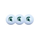 Team Effort Michigan State Spartans 3 Golf Balls In Clamshell