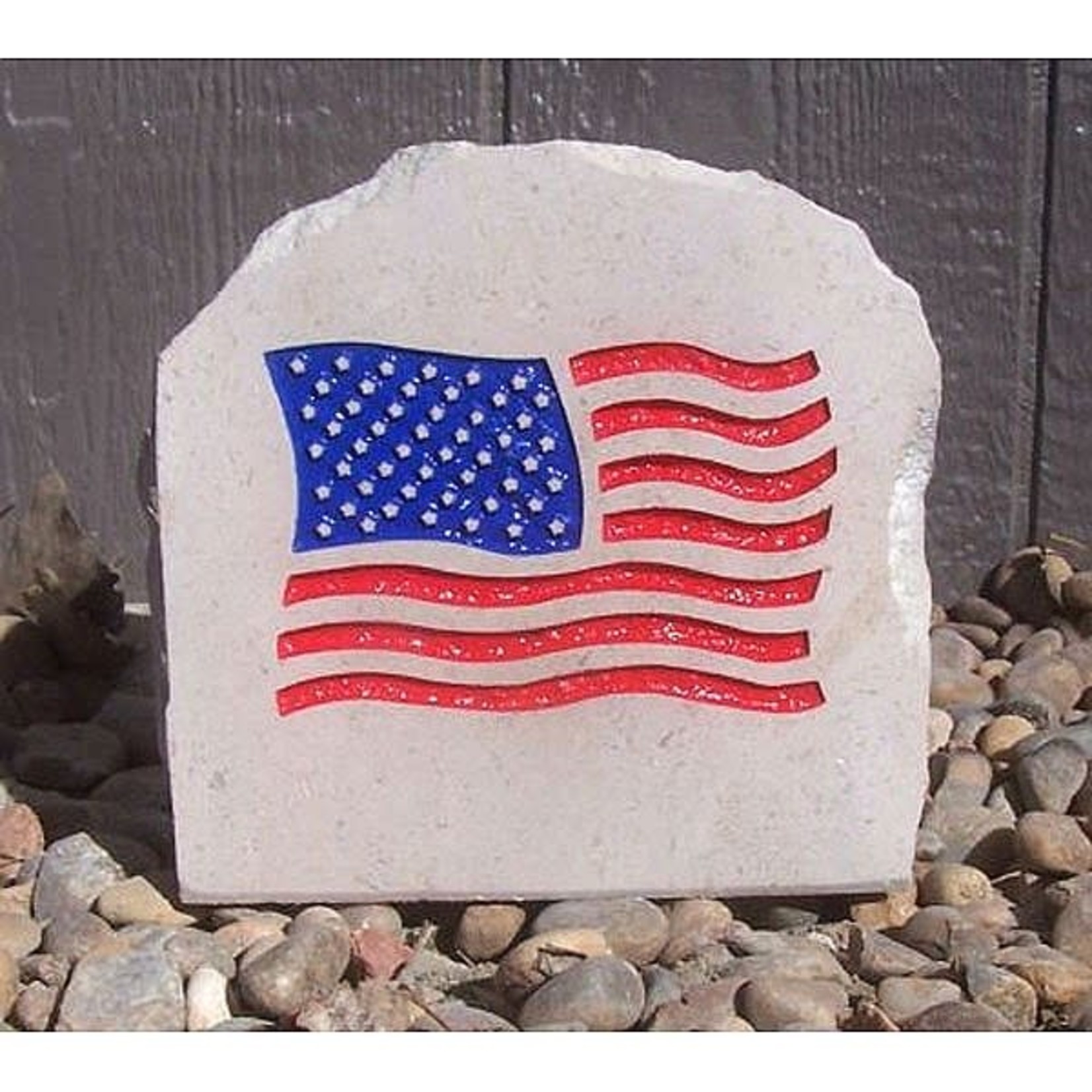 Storeworx USA Flag 7" x 7'' Stone