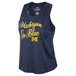 Colosseum Athletics Michigan Wolverines Blue Pull the Switch Tank Top