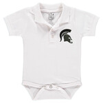 Little King Michigan State Spartans Baby Polo Romper White