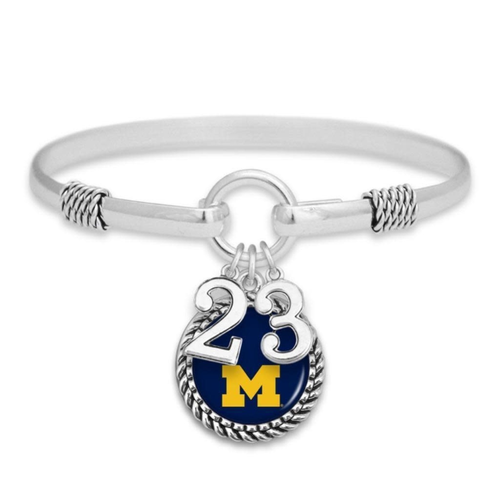 NCAA Michigan Wolverines Graduation Year 2023 Silver Bracelet