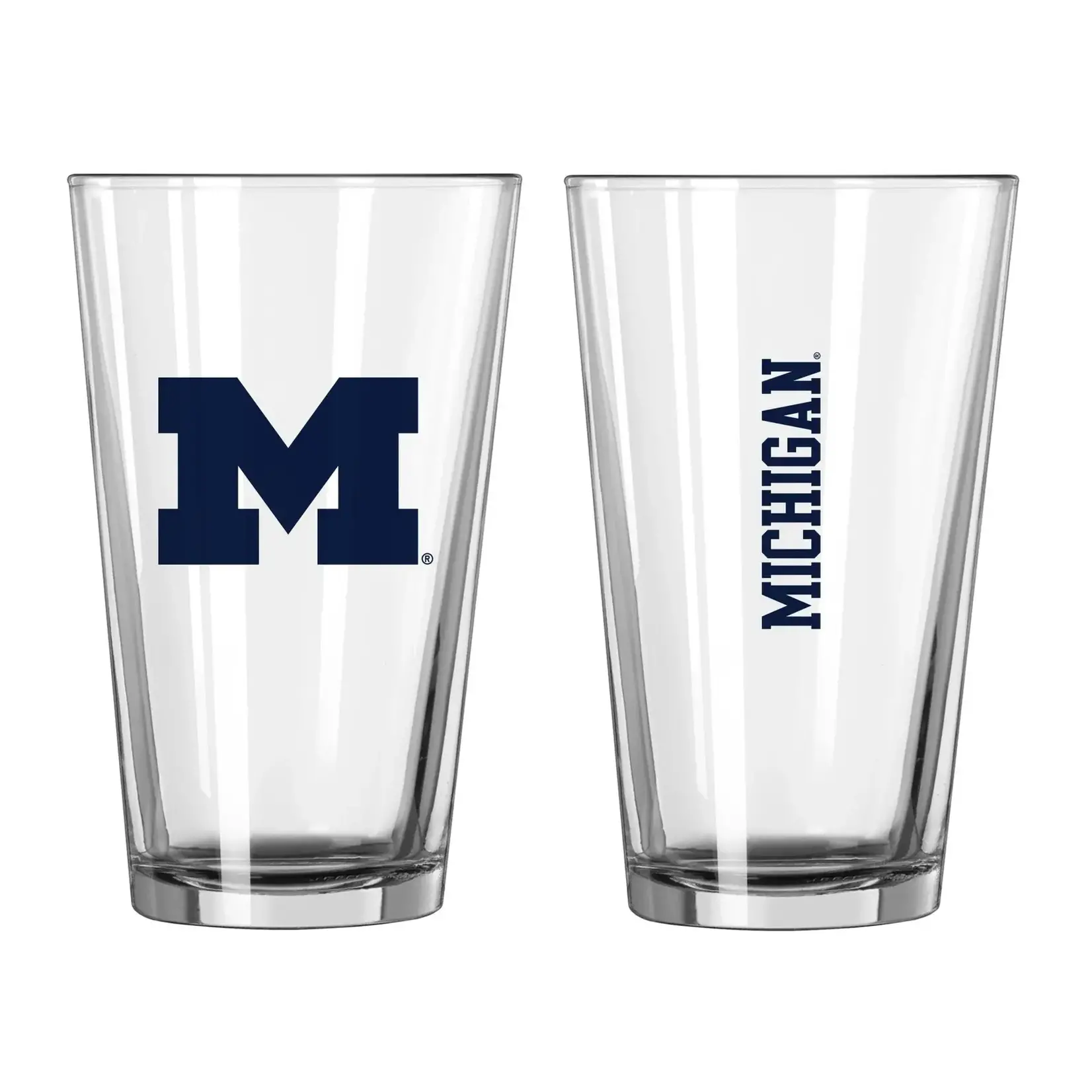 Logo Brands NCAA Michigan Wolverines  16oz Gameday Pint Glass