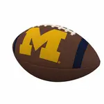 Logo Brands Michigan Wolverines Team Stripe Official-Size Composite Football