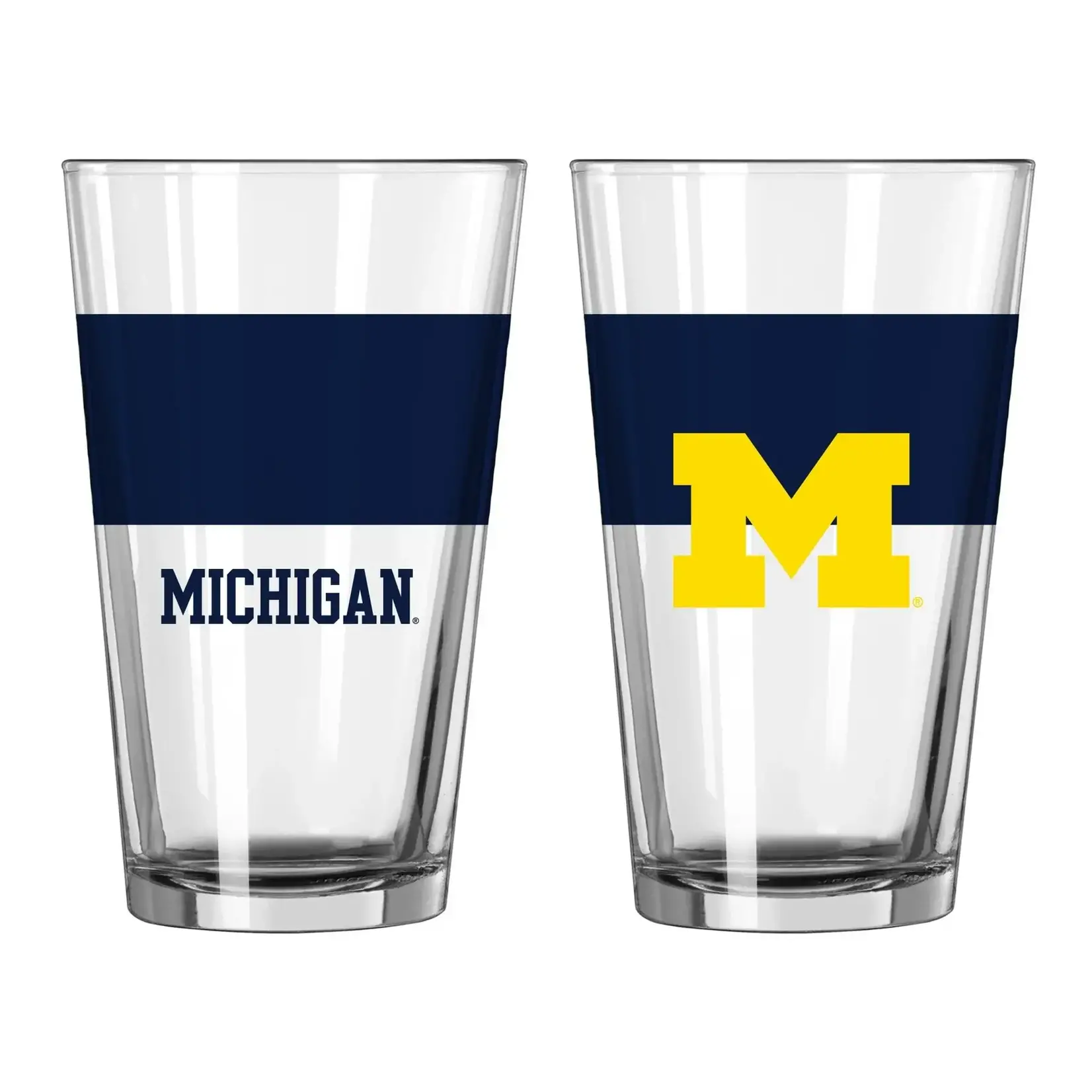 Logo Brands NCAA Michigan Wolverines classic 16 oz. Pint Glass