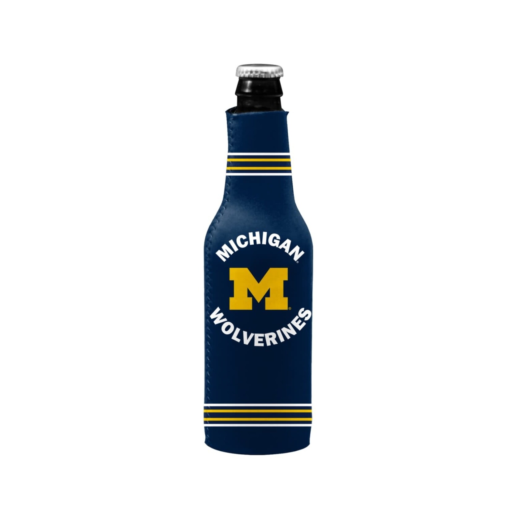Logo Brands NCAA Michigan Wolverines Crest Logo Insulated Bottle Sleeve