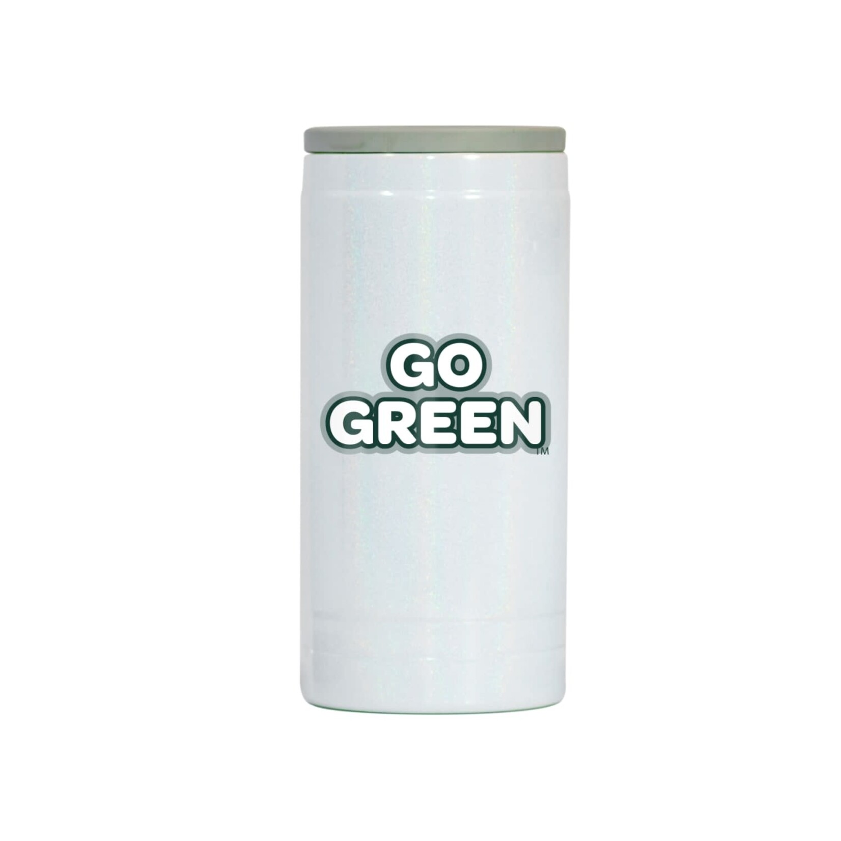 Logo Brands NCAA Michigan State University Can Cooler 12oz Bubble Iridescent Slim Coolie