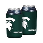 Logo Brands Michigan State Spartans Can Cooler Oversized Logo Flat Koozie