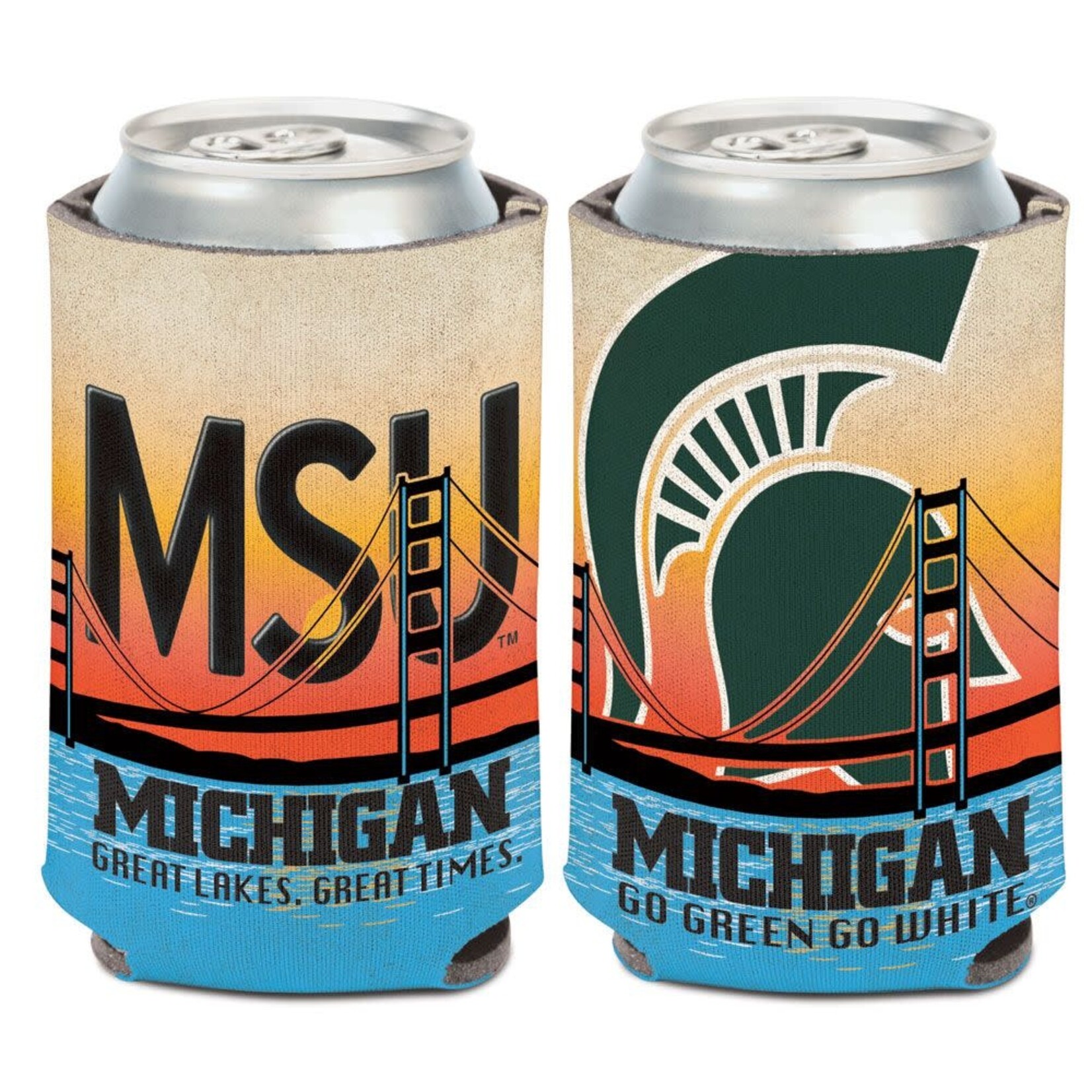 Wincraft NCAA Michigan State Spartans 12oz. State Plate Can Cooler
