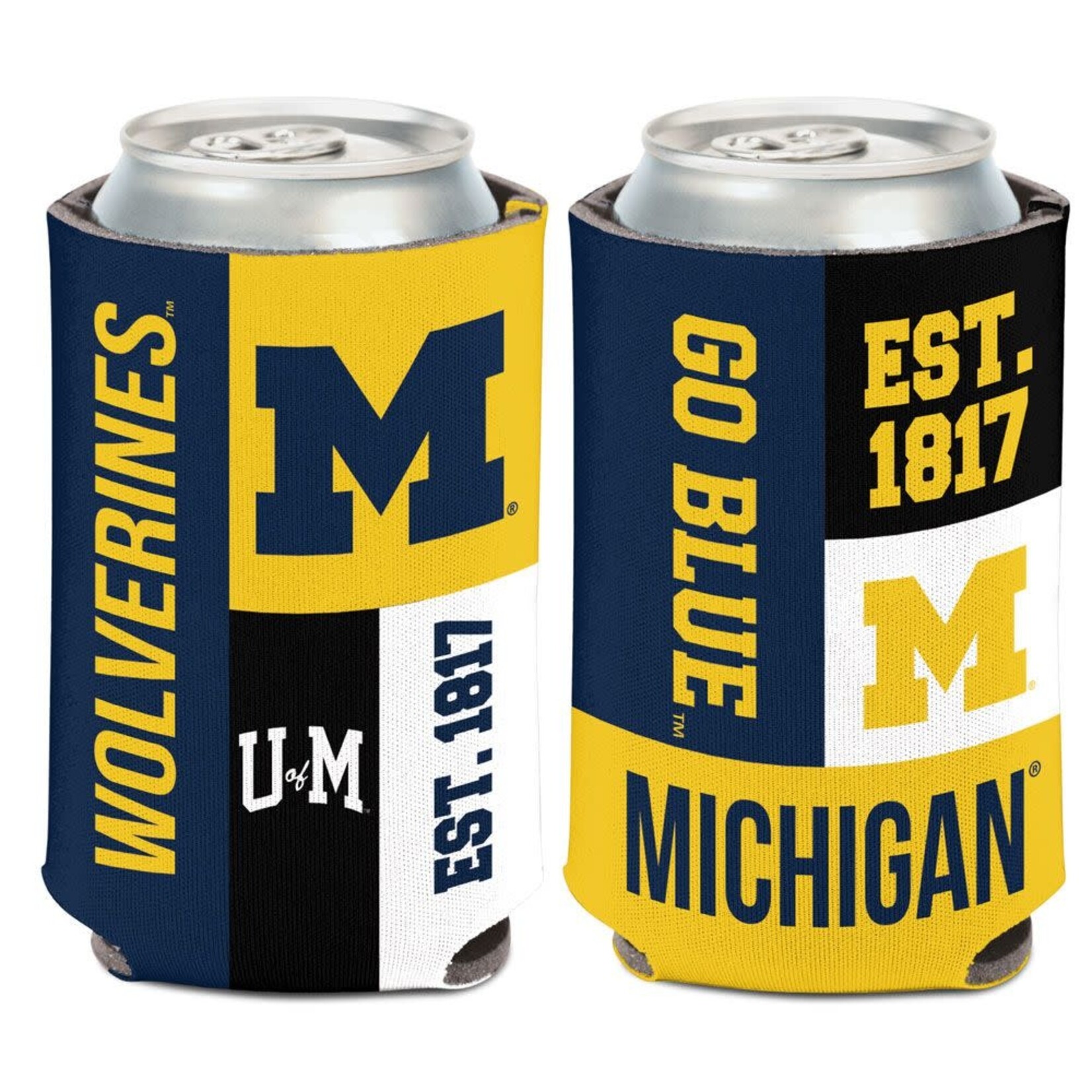 Wincraft NCAA University of Michigan Wolverines 12 oz Color Block Can Cooler