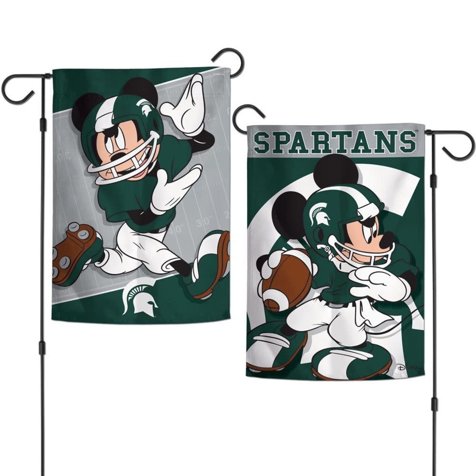 Wincraft NCAA Michigan State Spartans Garden Flag 12.5''x18'' Disney Football Mickey 2 sided