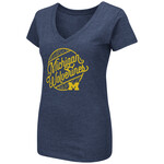 Colosseum Athletics Michigan Wolverines Women's V-Neck Playbook Tee