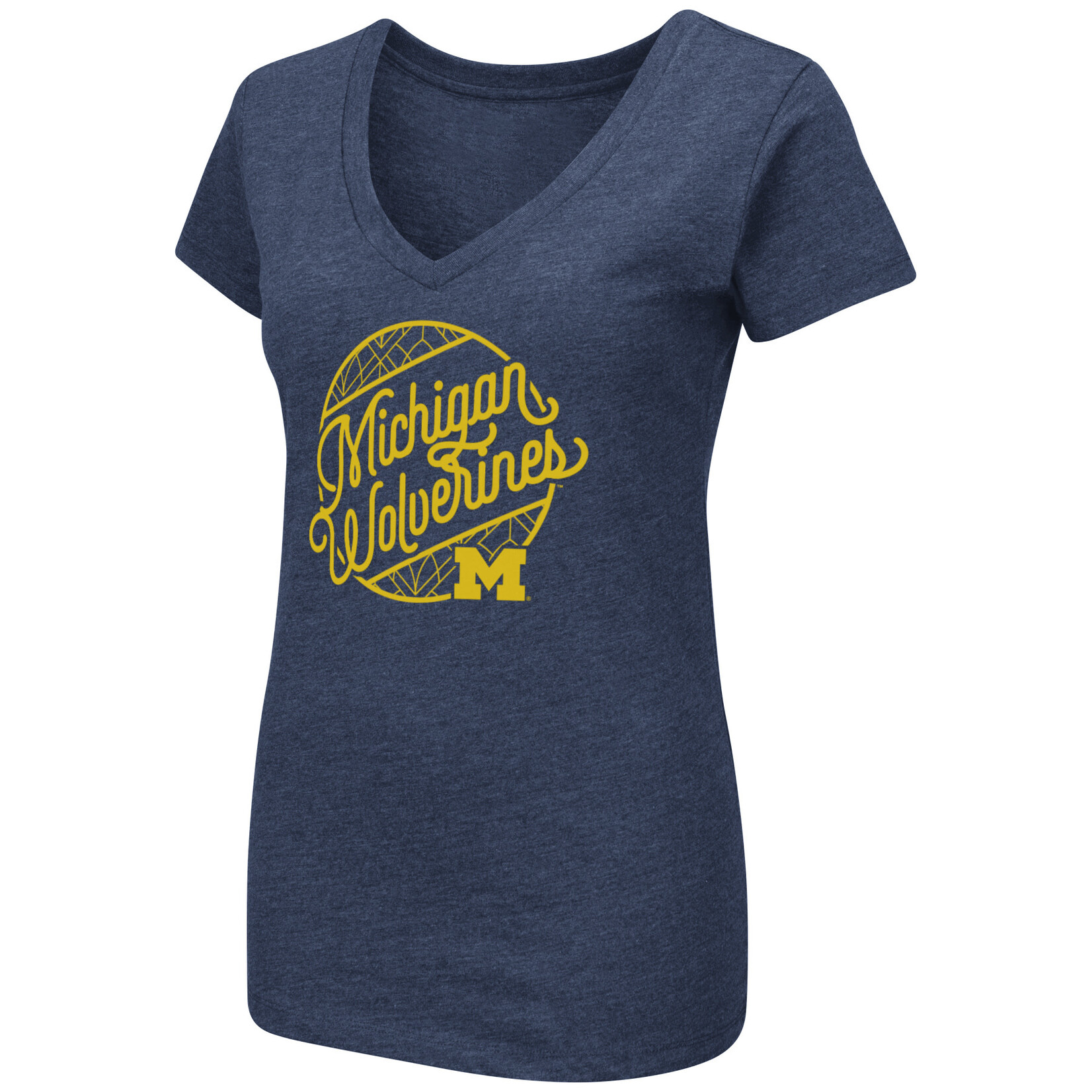 Colosseum Athletics NCAA University of Michigan Women's V-Neck Playbook Tee