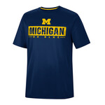 Colosseum Athletics Michigan Wolverines Mens Shirt Tee Short Sleeve Poly Wager