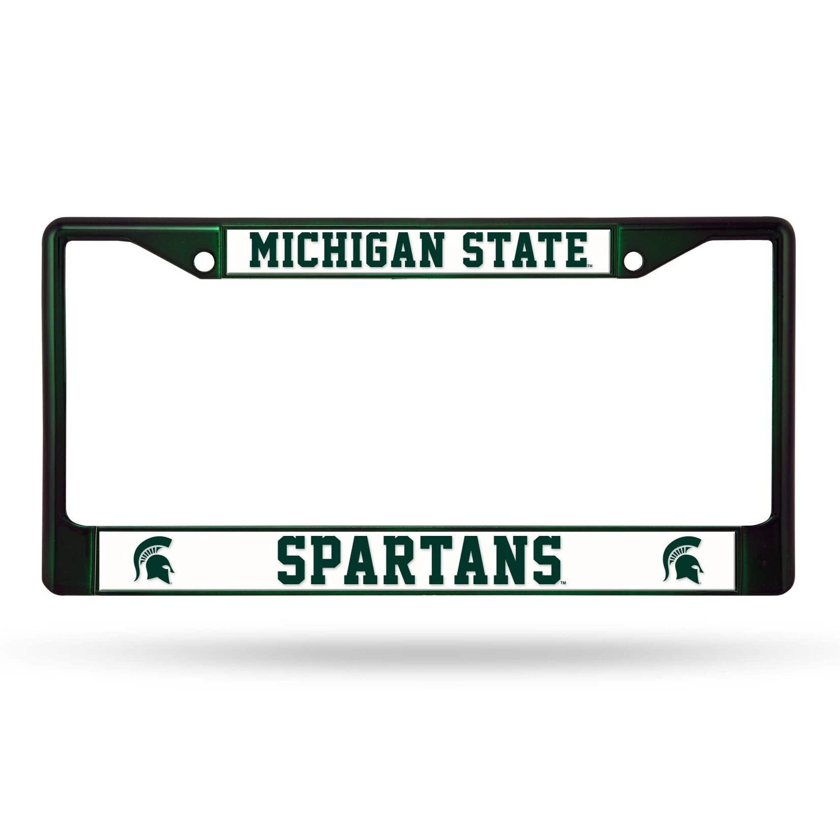 Rico MSU Auto Plate Frame Dk Grn/Wht