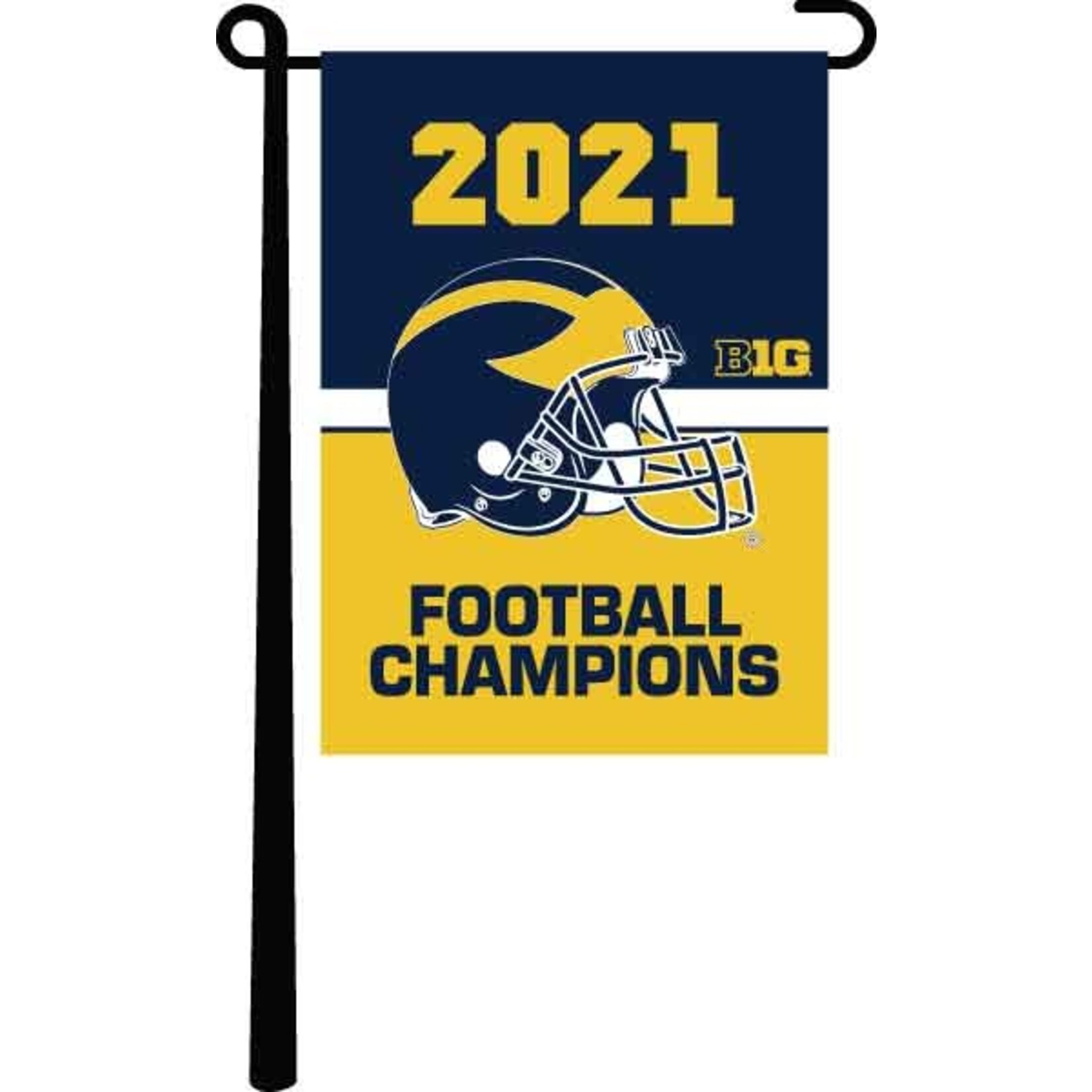 Sewing Concepts NCAA Michigan Wolverines Garden Flag 13''x18''  Big 10 Football Champs 2021