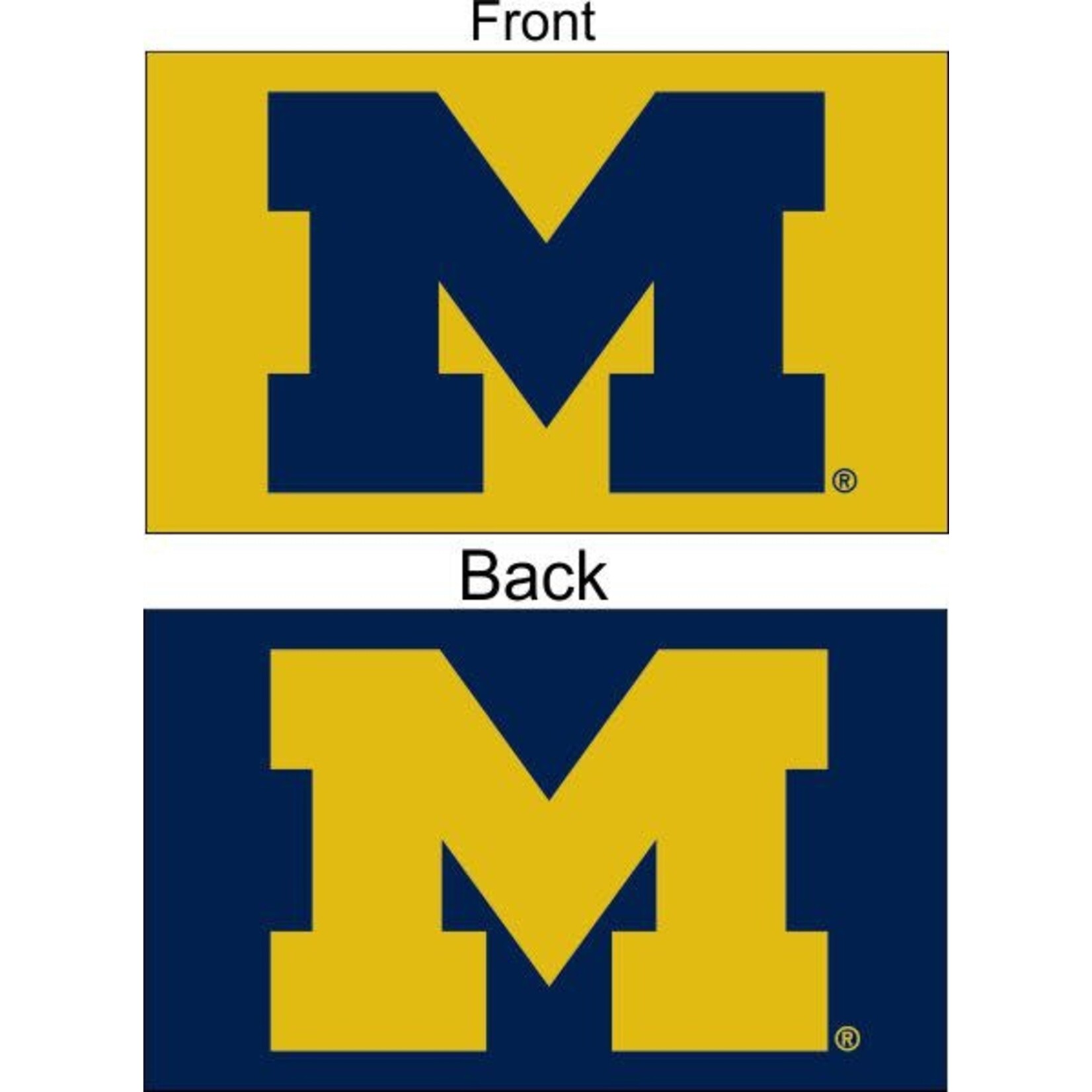 Sewing Concepts NCAA University of Michigan 2 Sided Wolverines 3'x5' Flag with Grommet