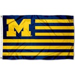 Sewing Concepts Michigan Wolverines Stars and Stripes Nation Flag 3' x 5'