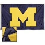 Sewing Concepts Michigan Wolverines Flag 3'x5' Applique Navy w/Gold "M" Logo