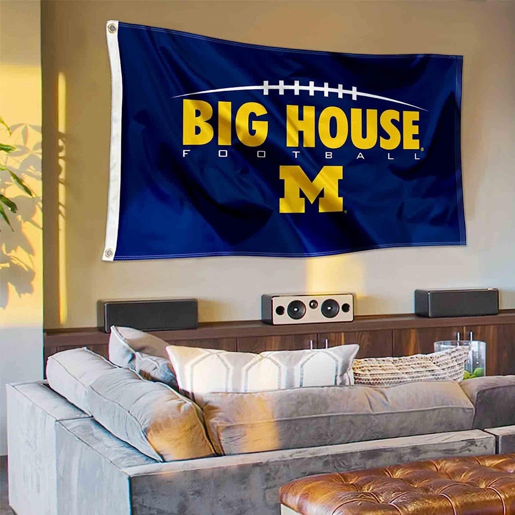 Sewing Concepts NCAA University of Michigan Big House Large College Flag 3' x 5'