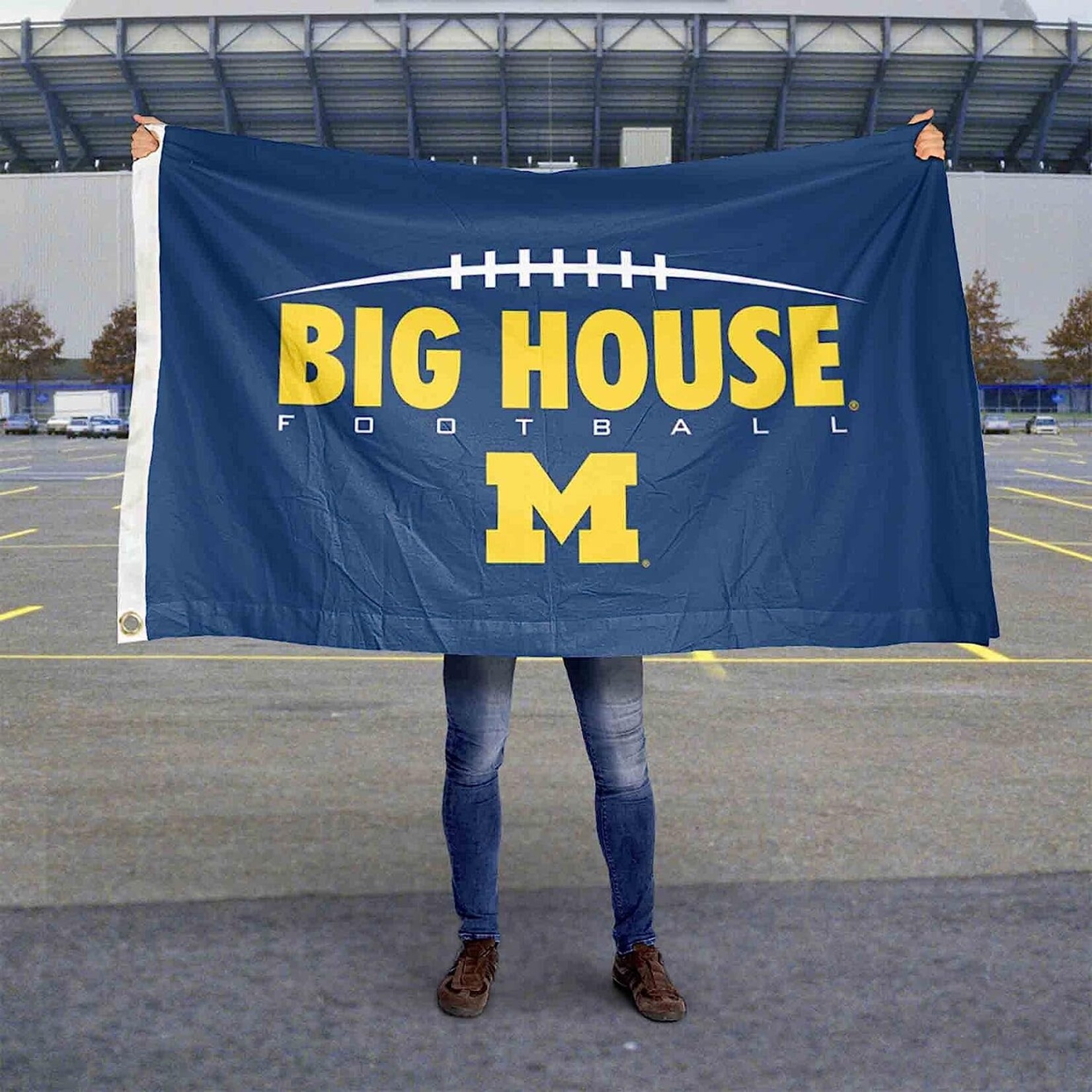 Sewing Concepts NCAA University of Michigan Big House Large College Flag 3' x 5'