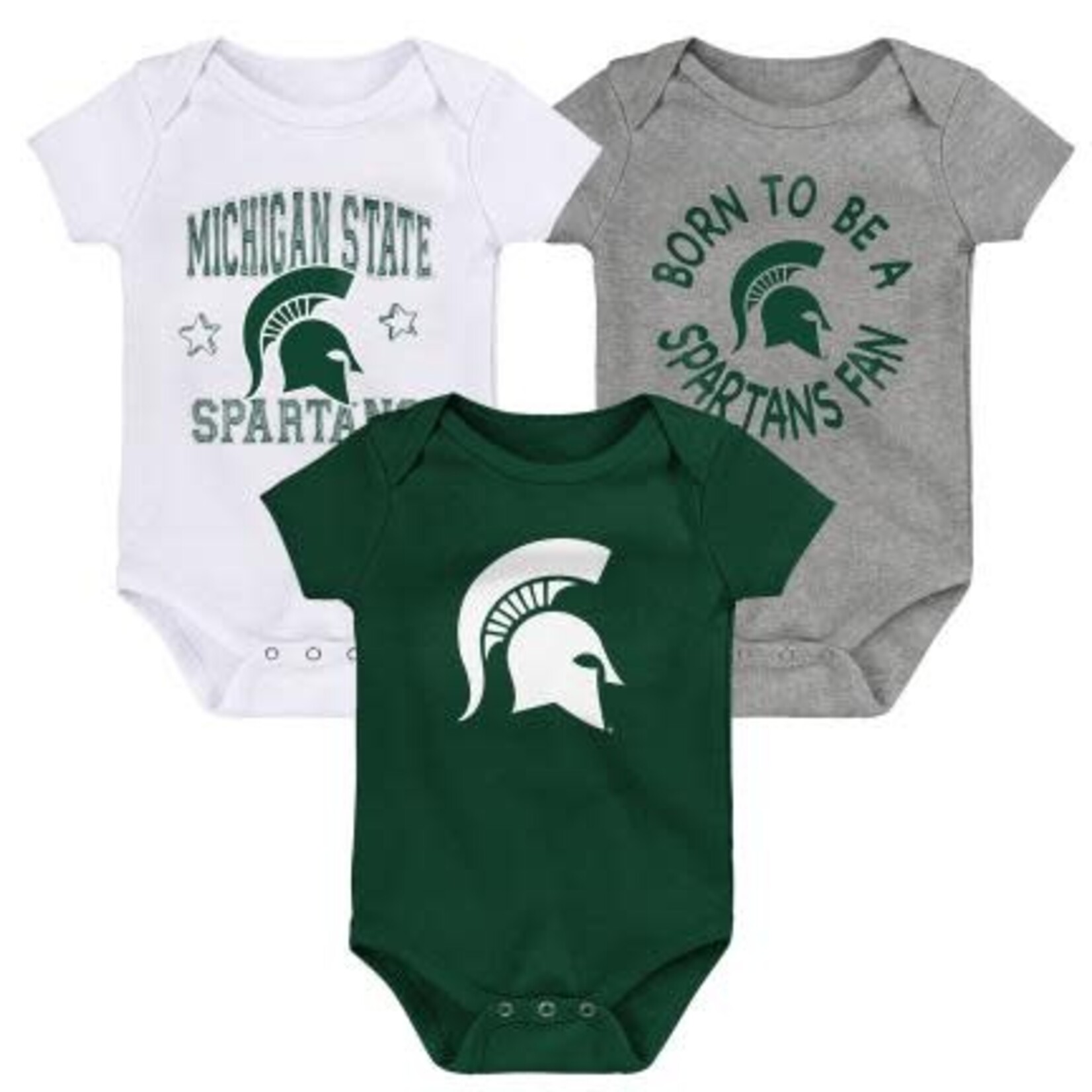 MSU Infant Born to Be creeper set of 3