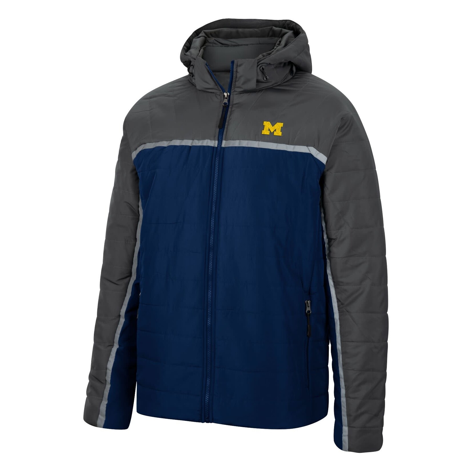 Colosseum Athletics NCAA University of Michigan Men's Champion Full Zip Puffer Jacket