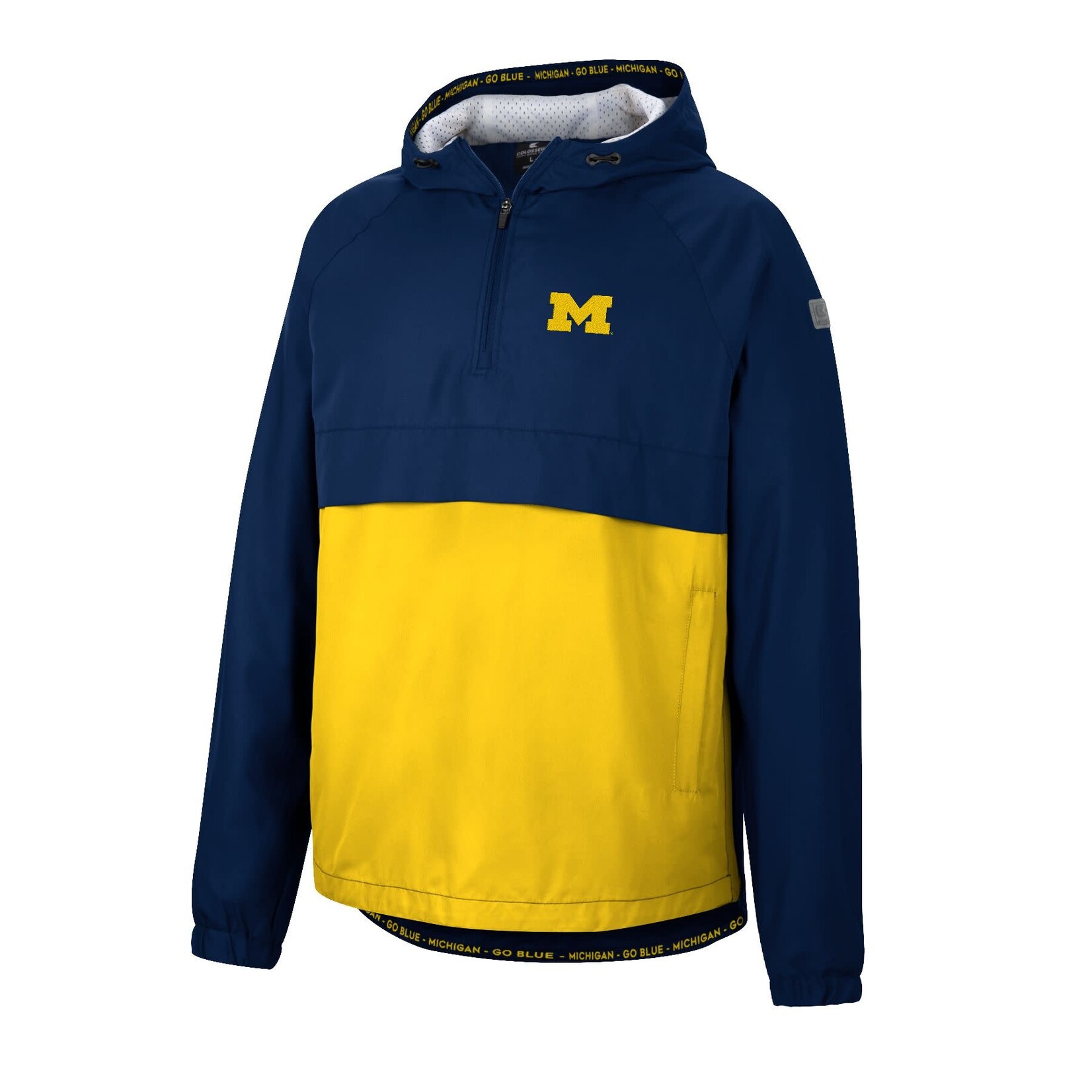 Colosseum Athletics NCAA University of Michigan Men's Anorak Man to Beat Jacket