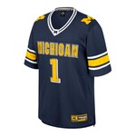 Colosseum Athletics Michigan Wolverines Blue No Fate Number One Football Jersey