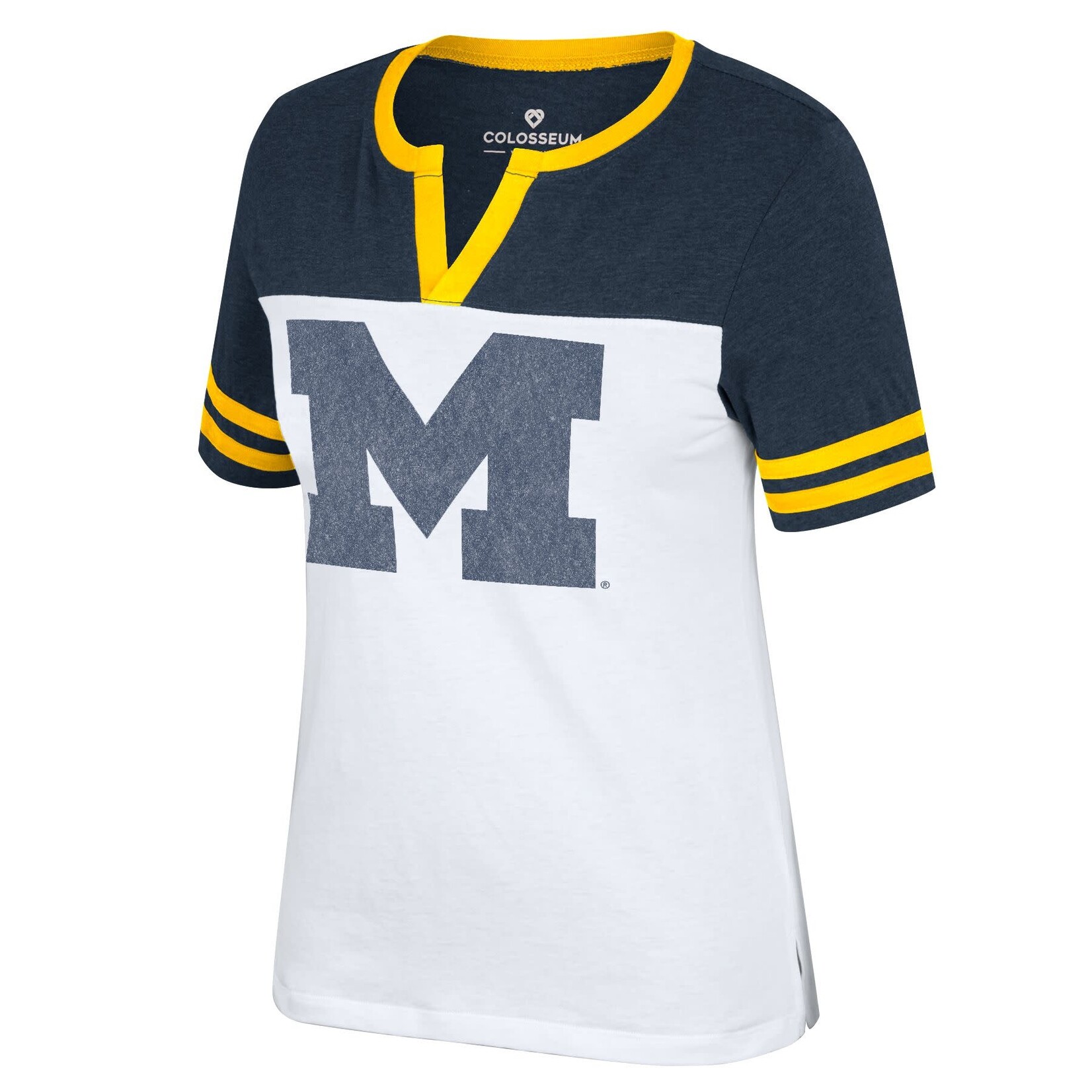 Colosseum Athletics NCAA University of Michigan Frost Yourself Notch Neck T-Shirt