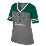 Colosseum Athletics Michigan State Spartans Women's Be the Crown V-Neck Tee