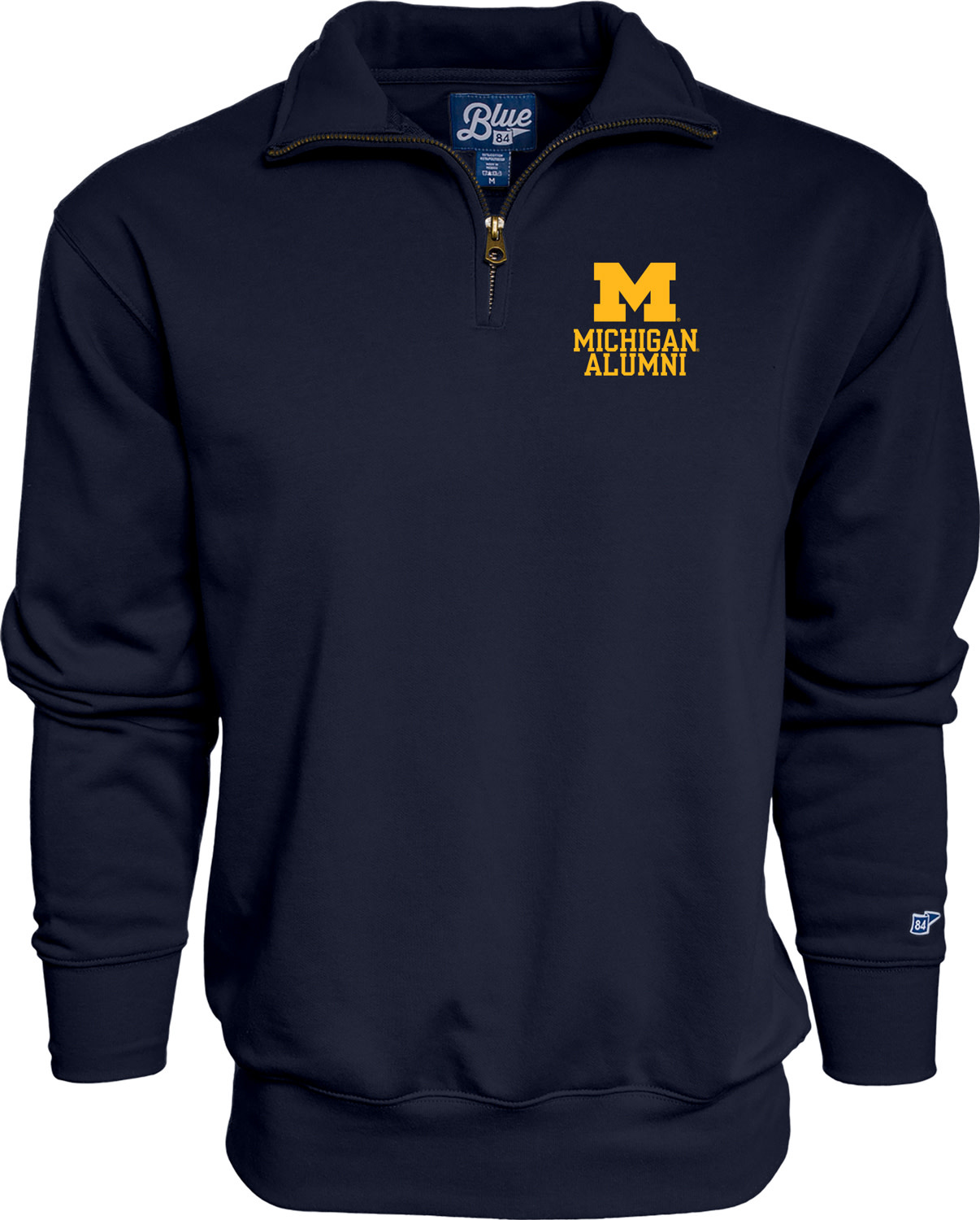 NCAA University of Michigan Alumni 1/4 Zip Sweatshirt - The