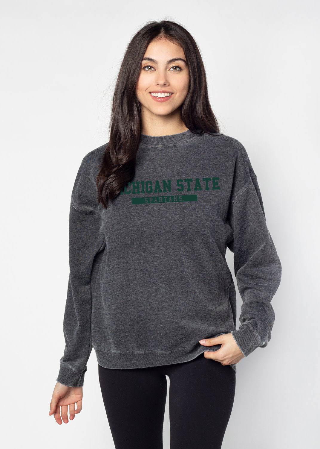 NCAA Fleece Pullover Chicka-d Women's Bayside Crew Ash Grey Womens