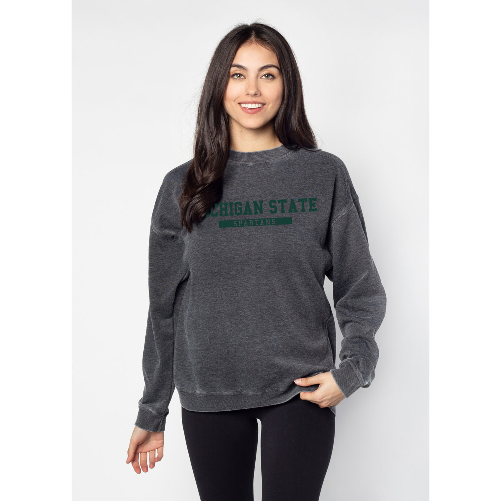 Chicka-d NCAA Michigan State University  Women's Sweatshirt Crew Campus