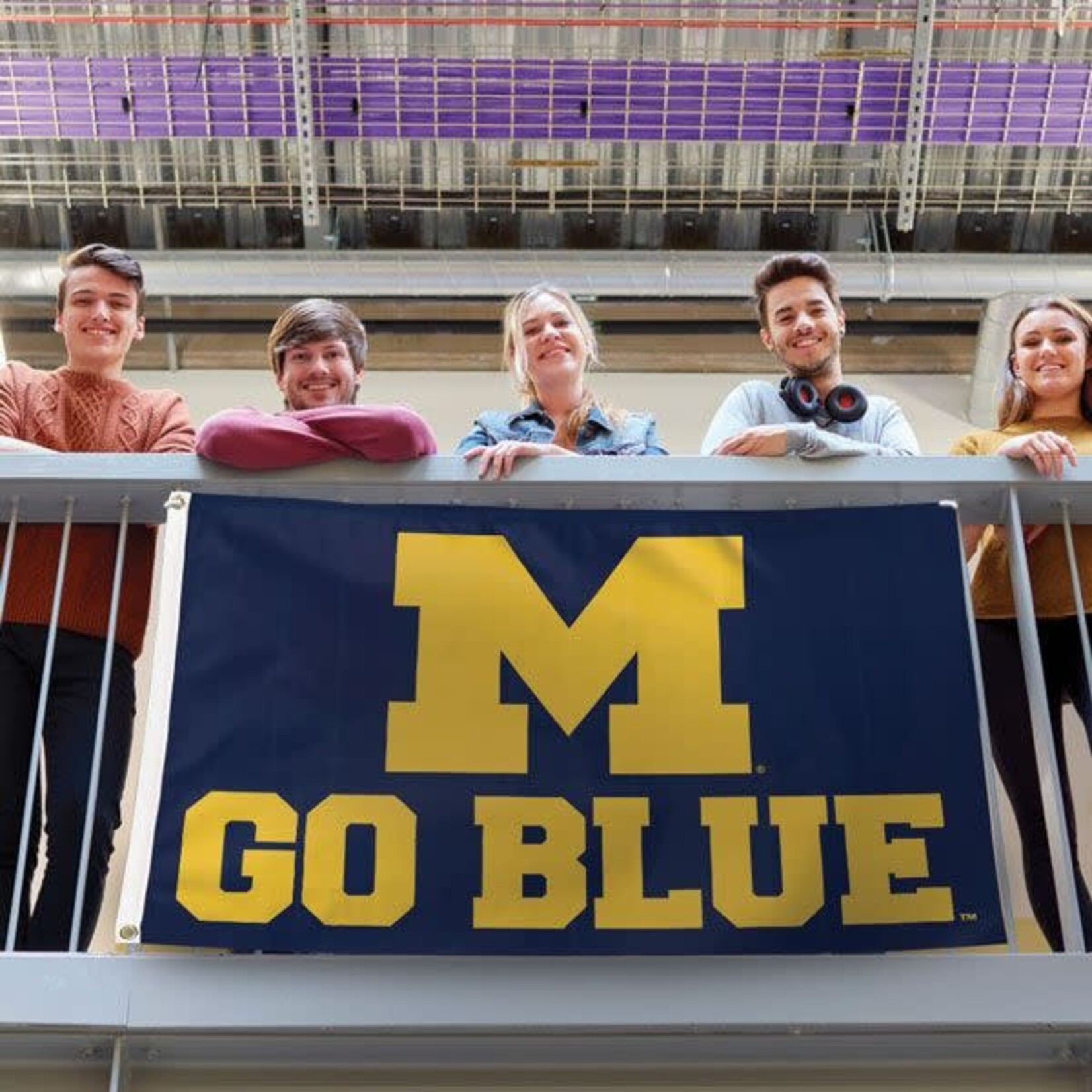 Wincraft NCAA Michigan Wolverines Flag  3'x5' Deluxe Go Blue Slogan