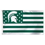 Wincraft Michigan State Spartans Flag 3'x5' Deluxe Stars & Stripes Spartan