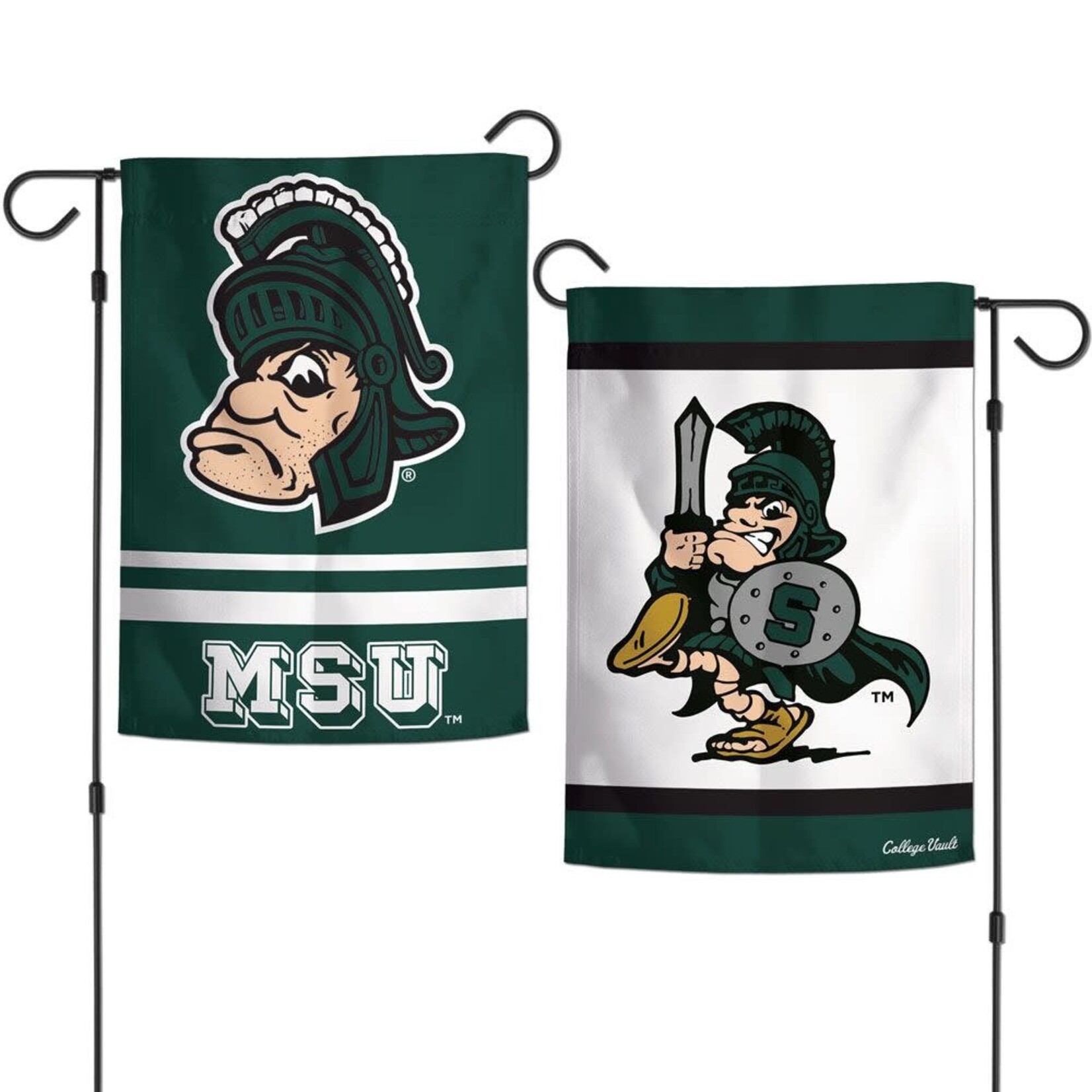 Wincraft Michigan State Spartans/College Vault Garden Flags 2 sided 12.5" x 18"