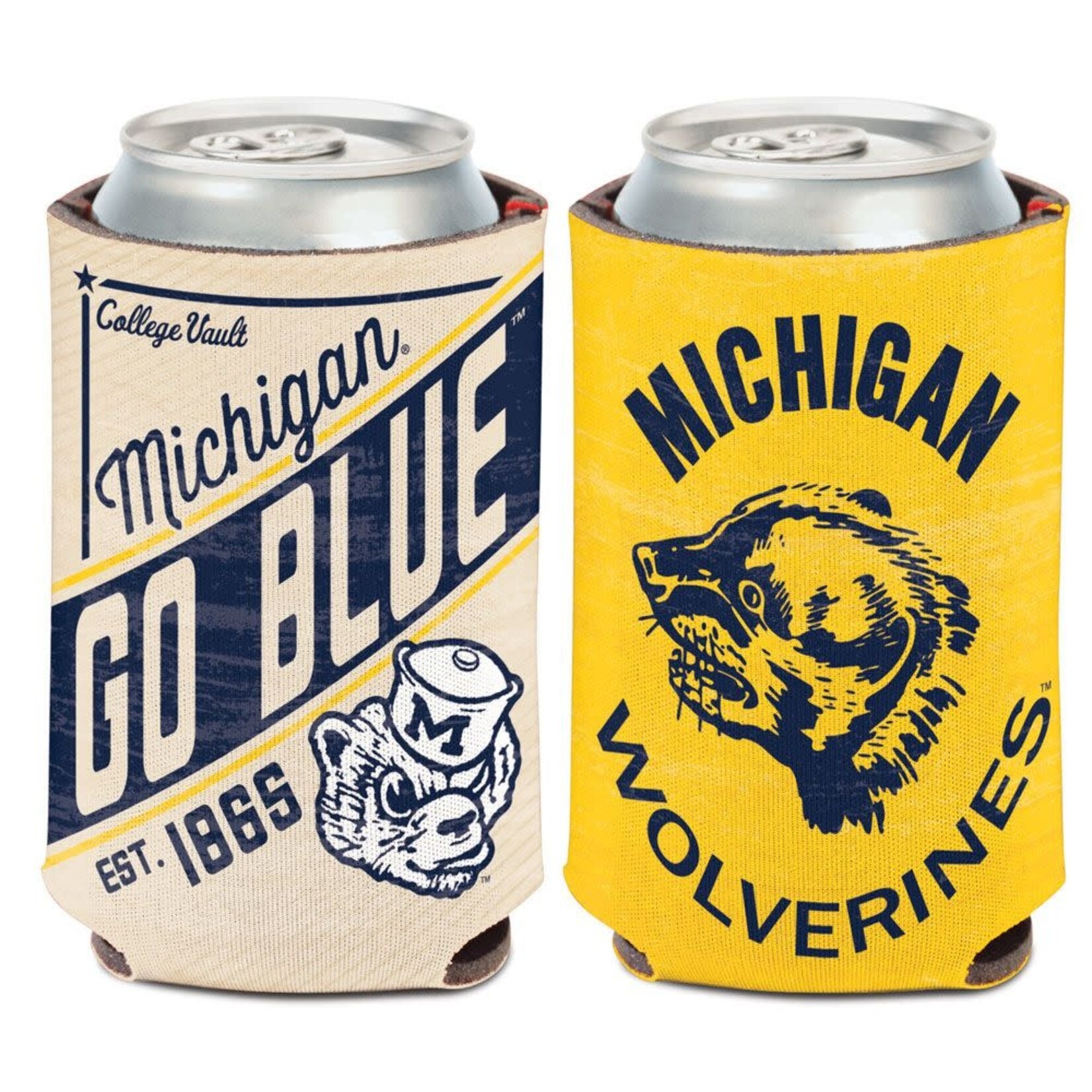 Wincraft NCAA Michigan Wolverines Can Cooler 12oz College Vault