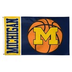 Wincraft Michigan Wolverines Flag 3' x 5' Basketball - Deluxe